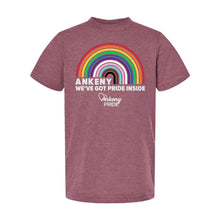 Load image into Gallery viewer, Ankeny Pride 2025 - Pride Inside T-Shirt - Youth-Soft and Spun Apparel Orders