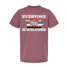 Load image into Gallery viewer, Ankeny Pride 2025 - Everyone Is Welcome T-Shirt - Youth-Soft and Spun Apparel Orders