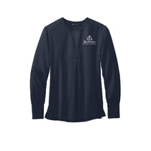 Load image into Gallery viewer, Kimberley Development: Brooks Brothers Open-Neck Satin Blouse - Womens-Soft and Spun Apparel Orders