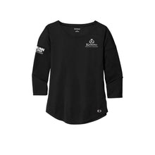 Load image into Gallery viewer, Kimberley Development: OGIO Gravitate Scoop 3/4-Sleeve - Ladies-Soft and Spun Apparel Orders