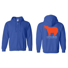 Load image into Gallery viewer, Capital Bears Full-Zip Hooded Sweatshirt - Adult-Soft and Spun Apparel Orders