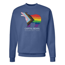 Load image into Gallery viewer, Capital Bears Pride Flag Crewneck Sweatshirt - Adult-Soft and Spun Apparel Orders
