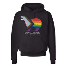 Load image into Gallery viewer, Capital Bears Pride Flag Hooded Sweatshirt - Adult-Soft and Spun Apparel Orders