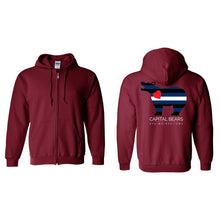 Load image into Gallery viewer, Capital Leather Bears Full-Zip Hooded Sweatshirt - Adult-Soft and Spun Apparel Orders