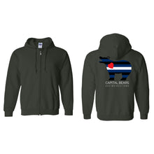 Load image into Gallery viewer, Capital Leather Bears Full-Zip Hooded Sweatshirt - Adult-Soft and Spun Apparel Orders