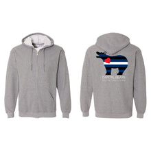 Load image into Gallery viewer, Capital Leather Bears Full-Zip Hooded Sweatshirt - Adult-Soft and Spun Apparel Orders