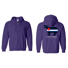 Load image into Gallery viewer, Capital Leather Bears Full-Zip Hooded Sweatshirt - Adult-Soft and Spun Apparel Orders