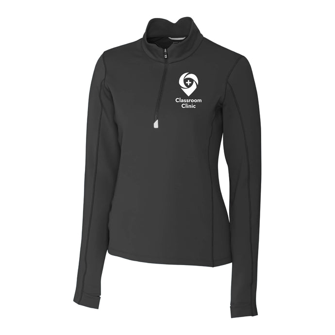 Classroom Clinic: Cutter & Buck Traverse Stretch Eco 1/4-Zip - Womens-Soft and Spun Apparel Orders