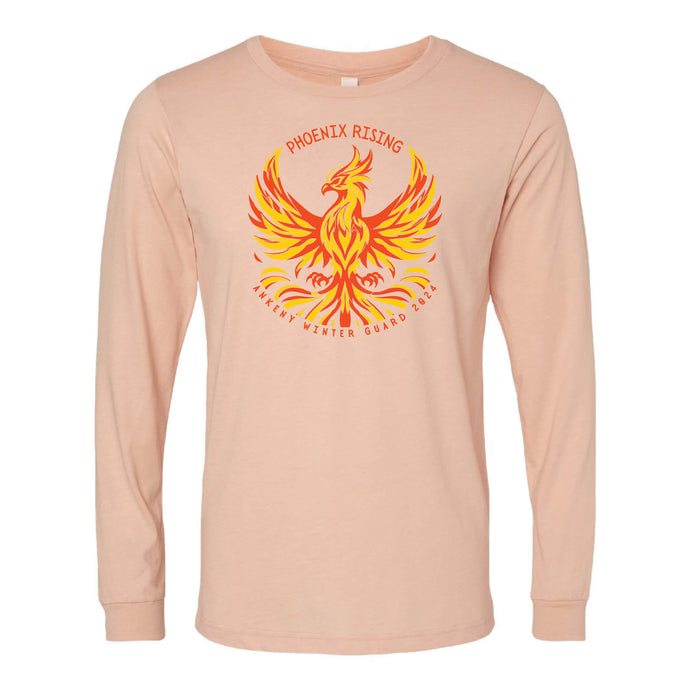 Ankeny Winter Guard 2024 Phoenix Rising Long Sleeve T-Shirt - Adult-Soft and Spun Apparel Orders