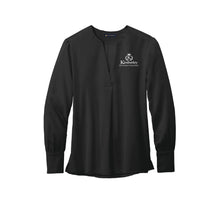 Load image into Gallery viewer, Kimberley Development: Brooks Brothers Open-Neck Satin Blouse - Womens-Soft and Spun Apparel Orders
