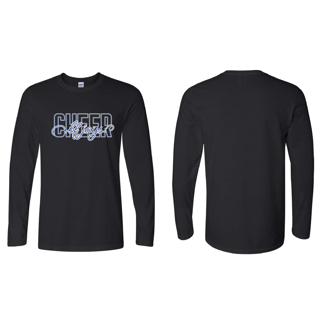 Bluejays Cheer Long Sleeve T-Shirt - Adult-Soft and Spun Apparel Orders