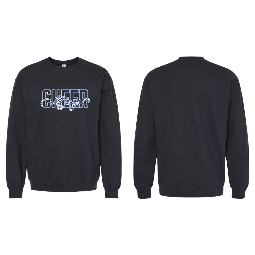 Bluejays Cheer Crewneck Sweatshirt - Adult-Soft and Spun Apparel Orders