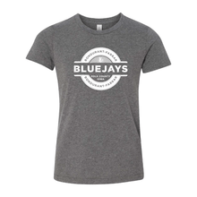Load image into Gallery viewer, Bluejays Seal - Crewneck T-Shirt - Youth-Soft and Spun Apparel Orders
