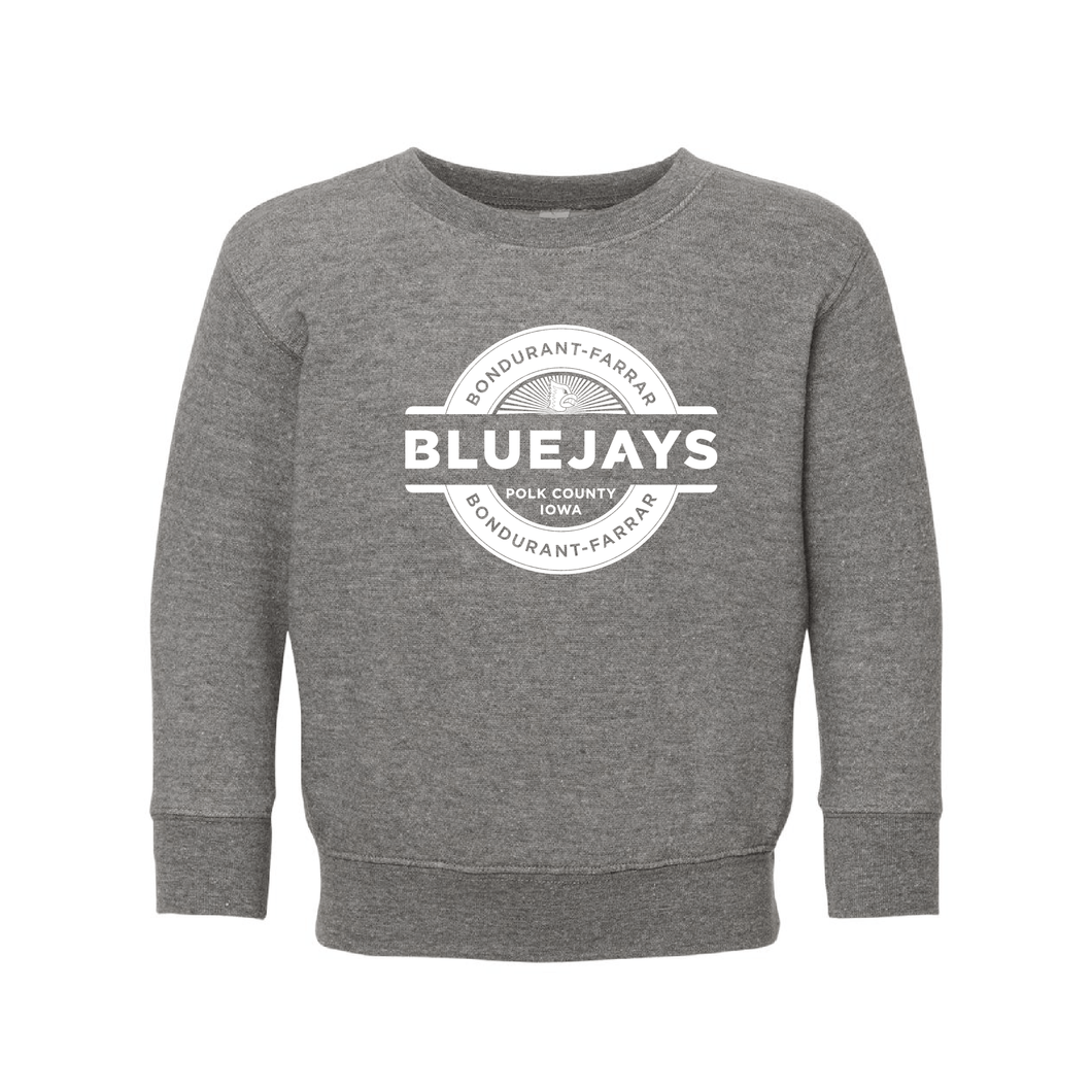 Bluejays Seal - Crewneck Sweatshirt - Toddler-Soft and Spun Apparel Orders