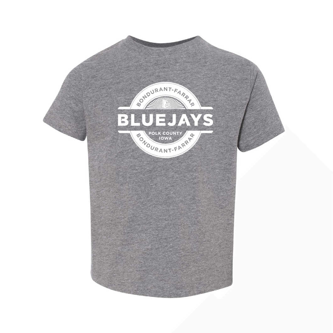 Bluejays Seal - Crewneck T-Shirt - Toddler-Soft and Spun Apparel Orders