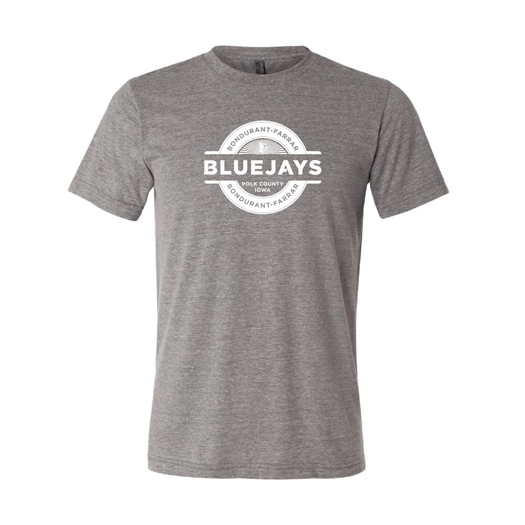 Bluejays Seal - Crewneck T-Shirt - Adult-Soft and Spun Apparel Orders