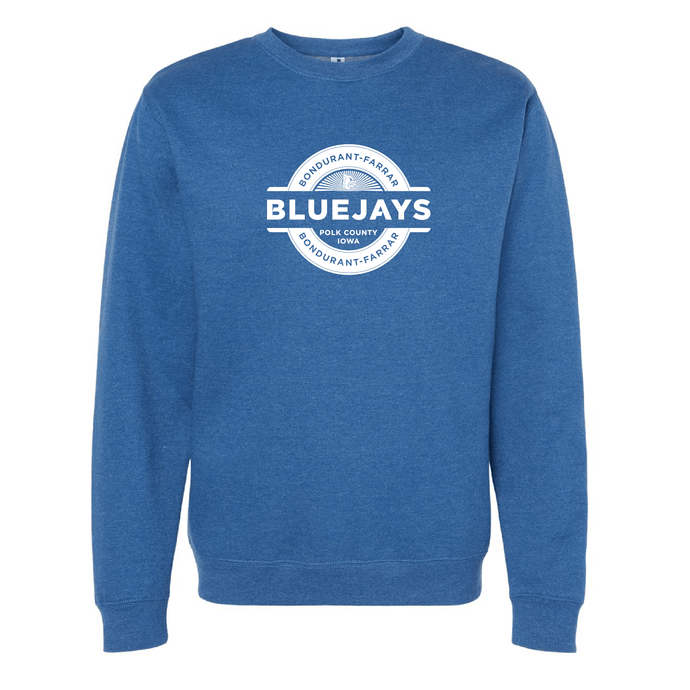 Bluejays Seal - Crewneck Sweatshirt - Adult-Soft and Spun Apparel Orders