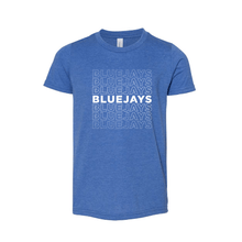 Load image into Gallery viewer, Bluejays Fade - Crewneck T-Shirt - Youth-Soft and Spun Apparel Orders
