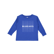 Load image into Gallery viewer, Bluejays Fade - Long Sleeve Crewneck T-Shirt - Toddler-Soft and Spun Apparel Orders

