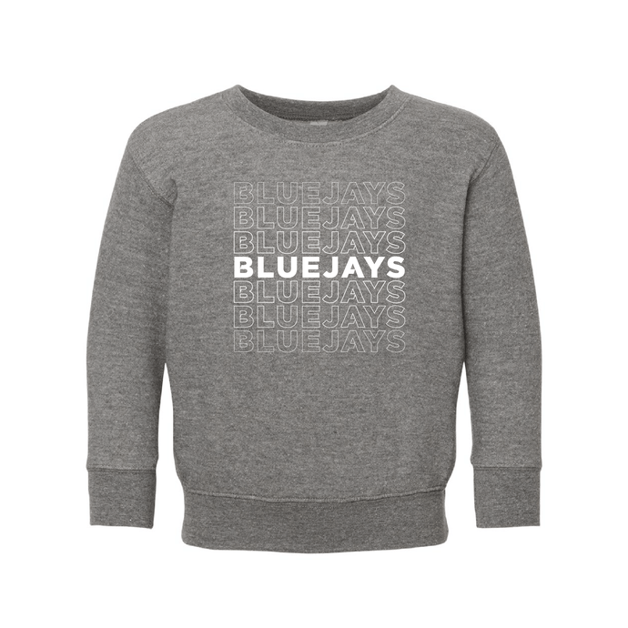 Bluejays Fade - Crewneck Sweatshirt - Toddler-Soft and Spun Apparel Orders