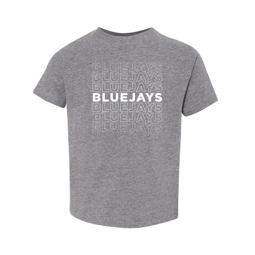 Bluejays Fade - Crewneck T-Shirt - Toddler-Soft and Spun Apparel Orders