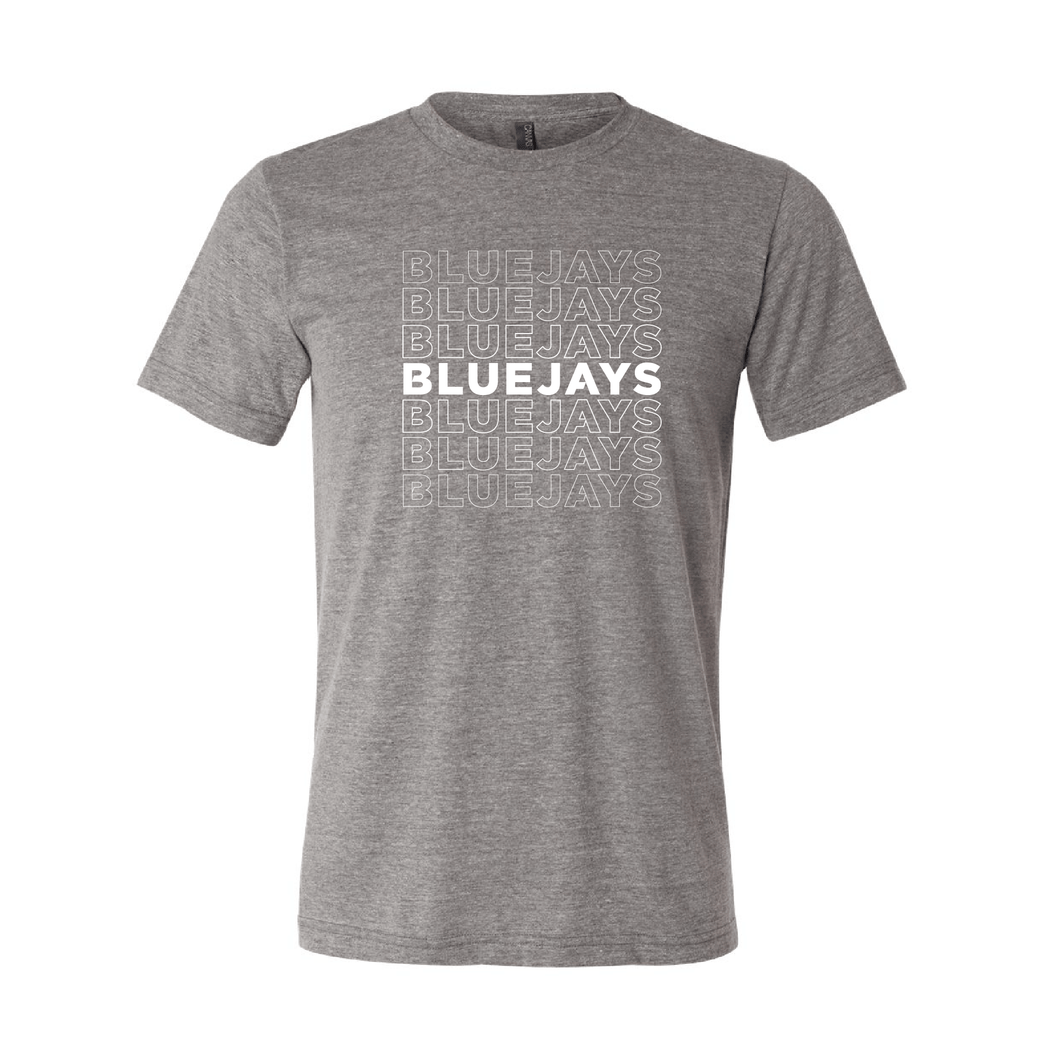 Bluejays Fade - Crewneck T-Shirt - Adult-Soft and Spun Apparel Orders