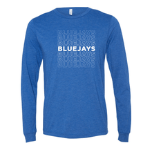 Load image into Gallery viewer, Bluejays Fade - Long Sleeve Crewneck T-Shirt - Adult-Soft and Spun Apparel Orders
