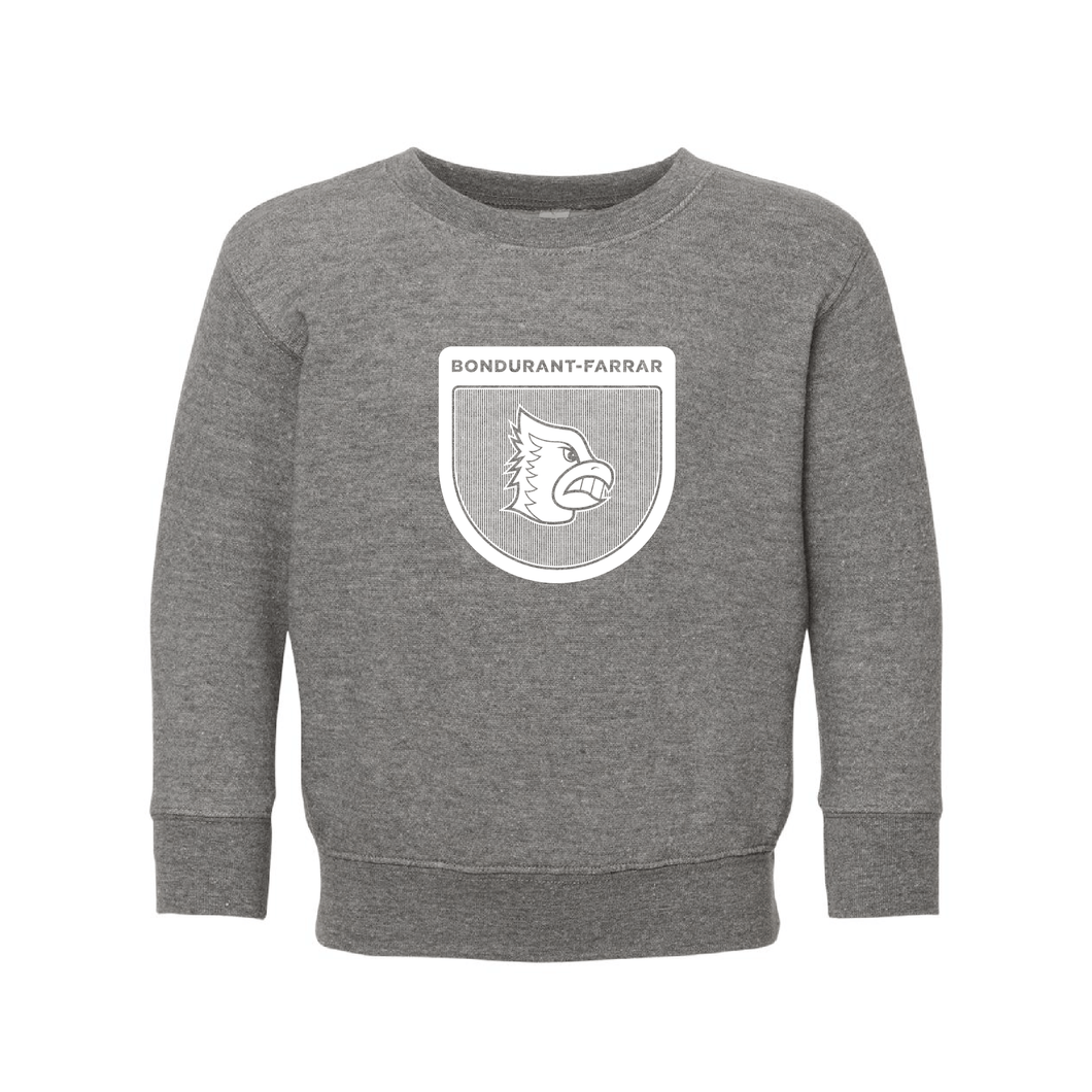 Bluejays Shield - Crewneck Sweatshirt - Toddler-Soft and Spun Apparel Orders