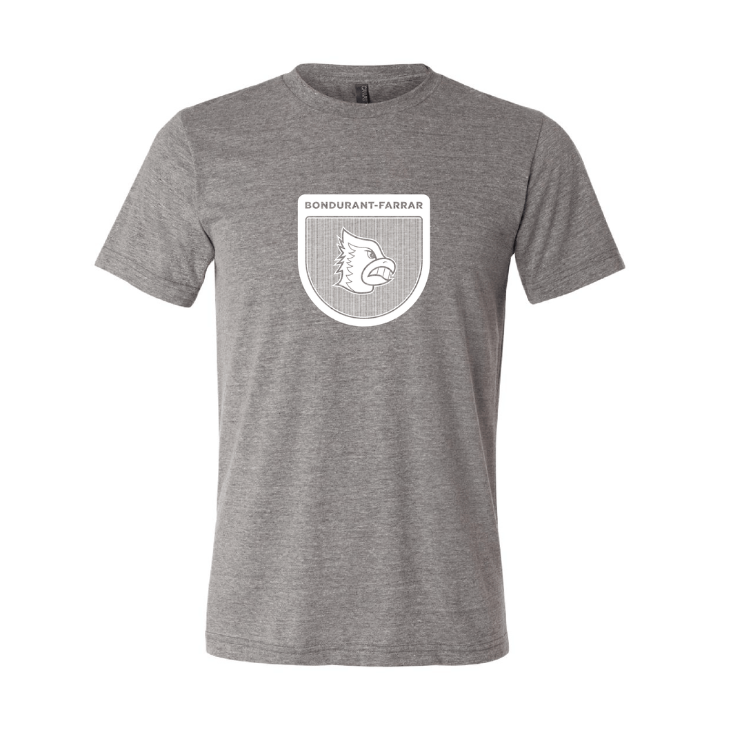 Bluejays Shield - Crewneck T-Shirt - Adult-Soft and Spun Apparel Orders