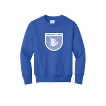 Load image into Gallery viewer, Bluejays Shield - Crewneck Sweatshirt - Youth-Soft and Spun Apparel Orders
