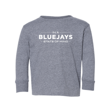 Load image into Gallery viewer, Bluejays State of Mind - Long Sleeve Crewneck T-Shirt - Toddler-Soft and Spun Apparel Orders
