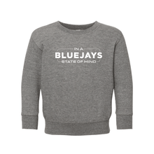 Load image into Gallery viewer, Bluejays State of Mind - Crewneck Sweatshirt - Toddler-Soft and Spun Apparel Orders
