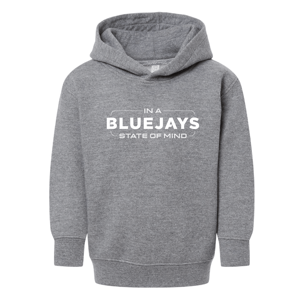 Bluejays State of Mind - Hooded Sweatshirt - Toddler-Soft and Spun Apparel Orders