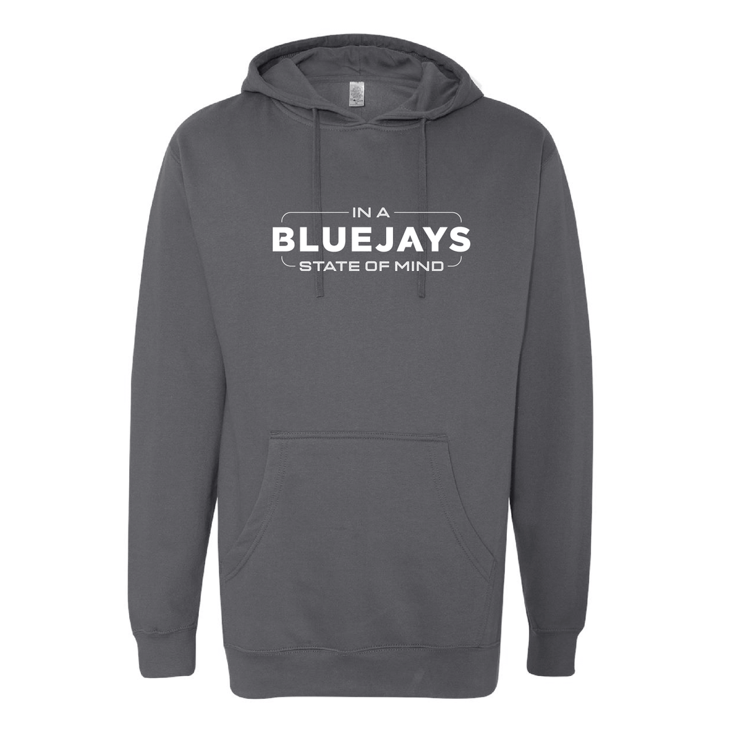 Bluejays State of Mind - Hooded Sweatshirt - Adult-Soft and Spun Apparel Orders
