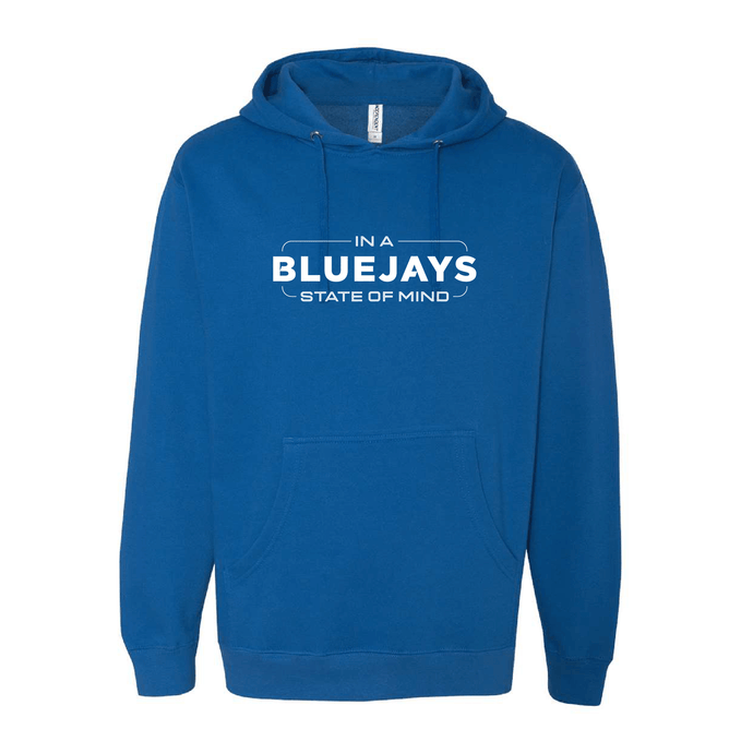 Bluejays State of Mind - Hooded Sweatshirt - Adult-Soft and Spun Apparel Orders