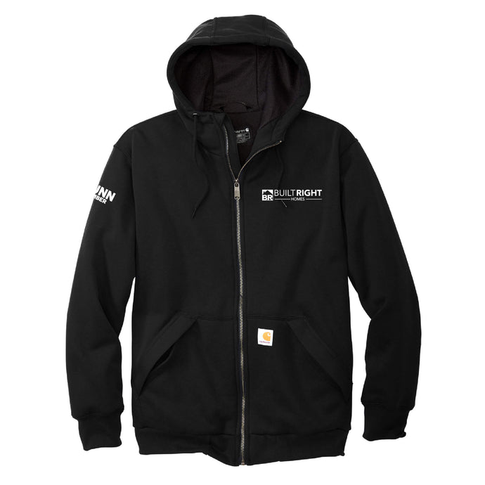 Built Right Homes - Carhartt Midweight Thermal-Lined Full-Zip Sweatshirt - Adult-Soft and Spun Apparel Orders