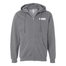 Load image into Gallery viewer, DMARC Left Chest Full-Zip Hooded Sweatshirt - Unisex Fit-Soft and Spun Apparel Orders
