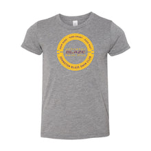 Load image into Gallery viewer, Johnston Blaze Swim Club Badge Crewneck T-Shirt - Youth-Soft and Spun Apparel Orders
