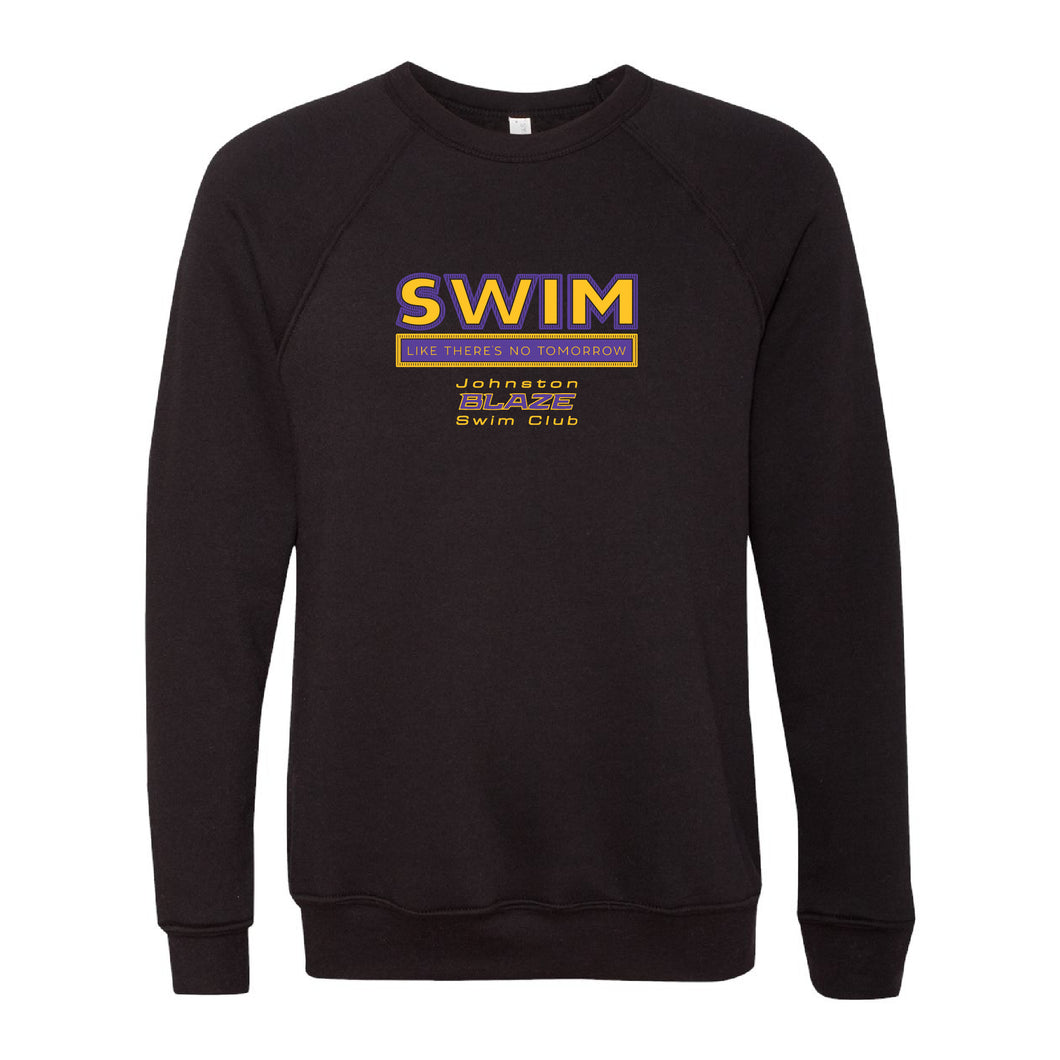 Johnston Blaze Swim Like There's No Tomorrow Performance Crewneck Sweatshirt - Adult-Soft and Spun Apparel Orders