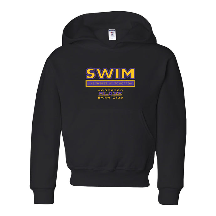 Johnston Blaze Swim Like There's No Tomorrow Hooded Sweatshirt - Youth-Soft and Spun Apparel Orders