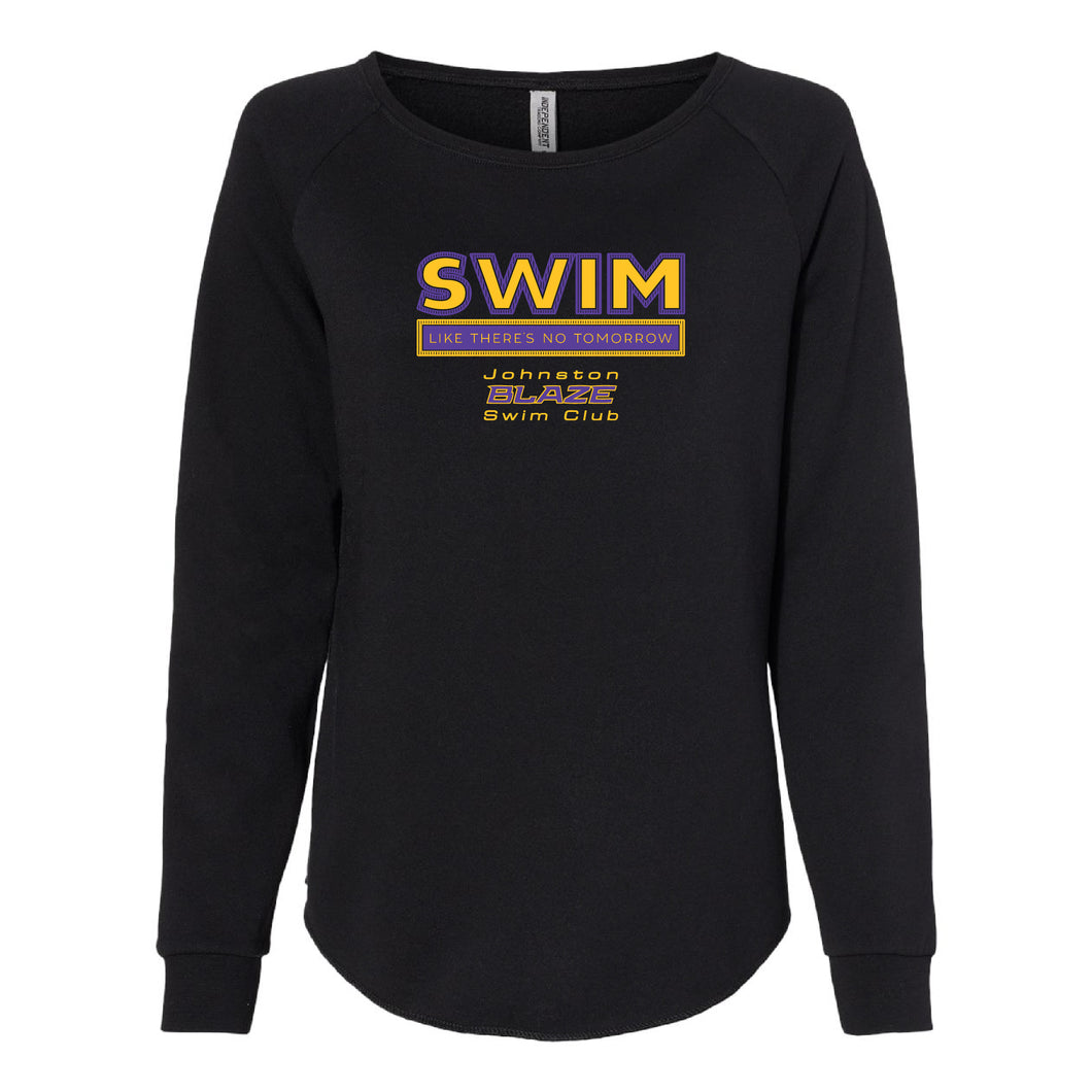 Johnston Blaze Swim Like There's No Tomorrow Crewneck Sweatshirt - Womens-Soft and Spun Apparel Orders