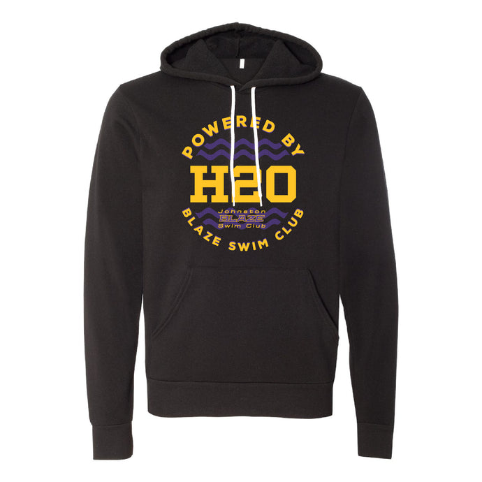 Johnston Blaze Swim Club Powered By H20 Hooded Sweatshirt - Adult-Soft and Spun Apparel Orders