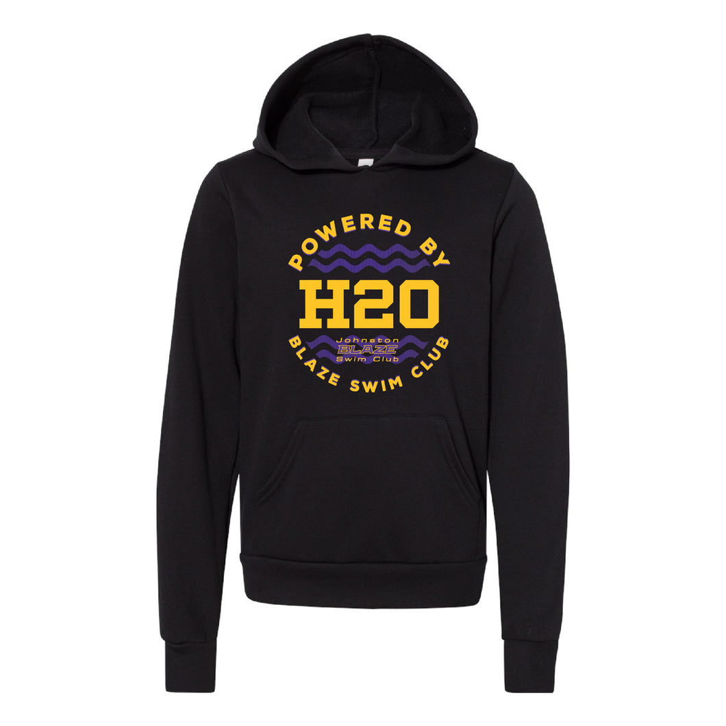 Johnston Blaze Swim Club Powered By H20 Hooded Sweatshirt - Youth-Soft and Spun Apparel Orders