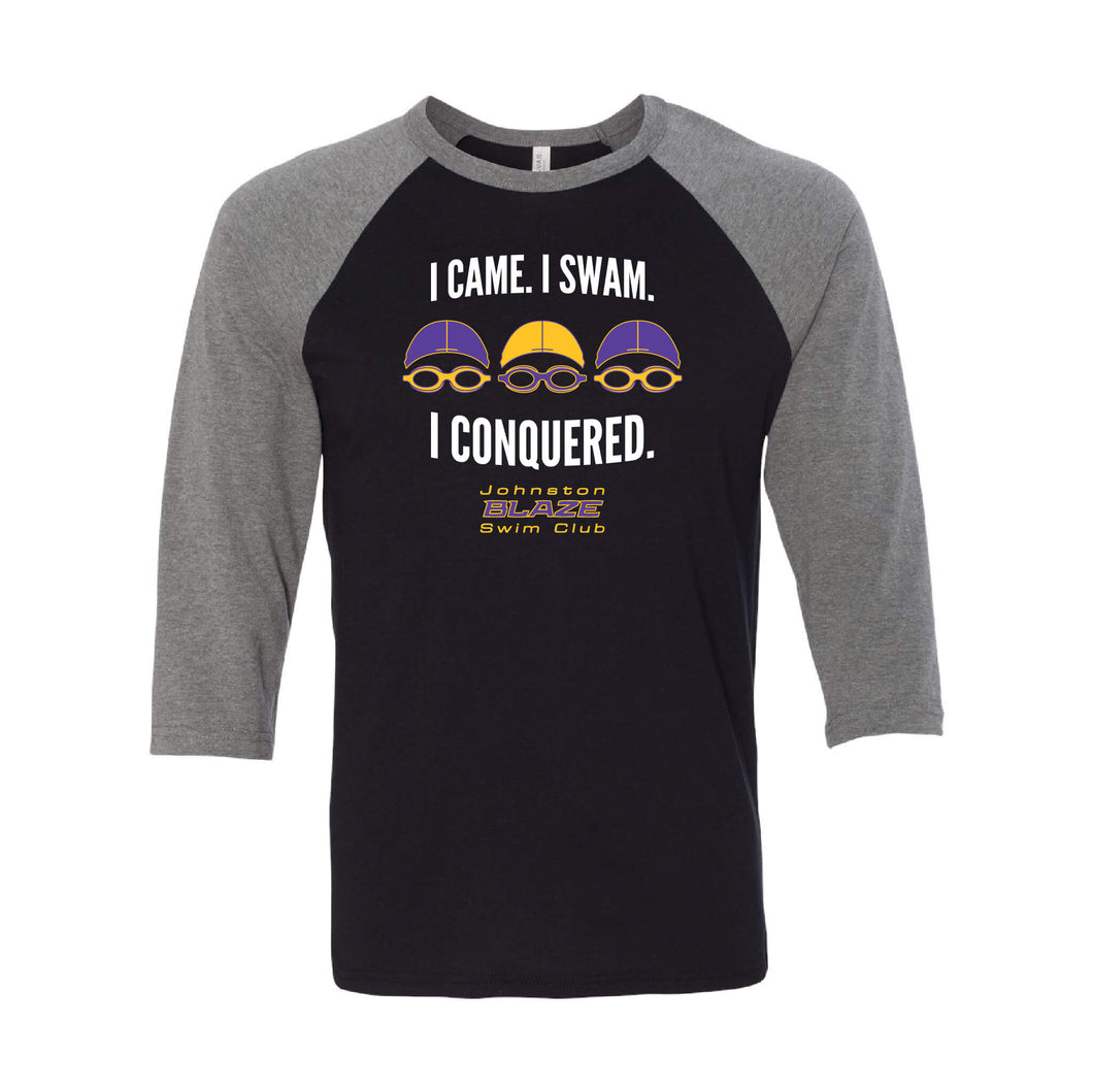 Johnston Blaze Conquered Three-Quarter Sleeve Tee - Adult-Soft and Spun Apparel Orders