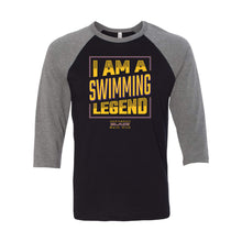 Load image into Gallery viewer, Johnston Blaze Swimming Legend Three-Quarter Sleeve Tee - Adult-Soft and Spun Apparel Orders
