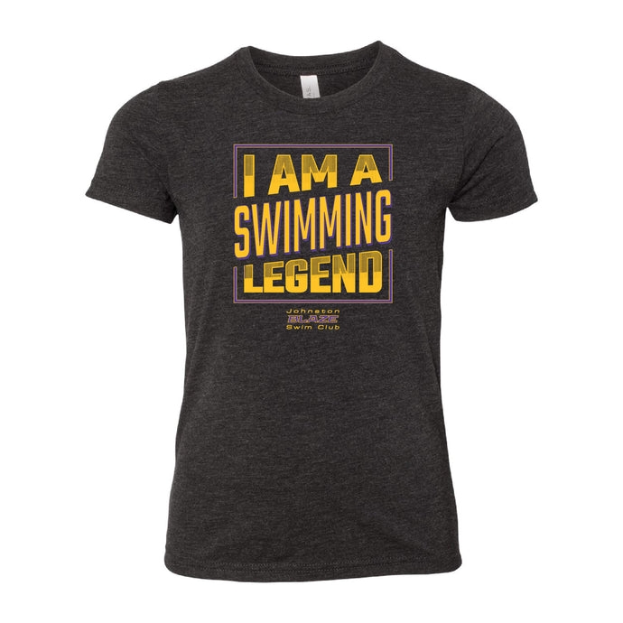 Johnston Blaze Swimming Legend Triblend Tee - Youth-Soft and Spun Apparel Orders