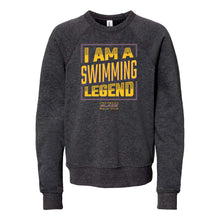 Load image into Gallery viewer, Johnston Blaze Swimming Legend Sponge Fleece Crewneck Sweatshirt - Youth-Soft and Spun Apparel Orders
