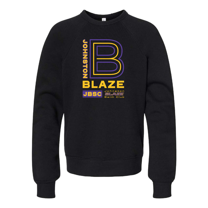Johnston Blaze B Sponge Fleece Crewneck Sweatshirt - Youth-Soft and Spun Apparel Orders