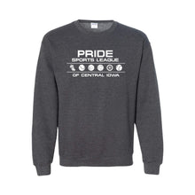 Load image into Gallery viewer, Pride Sports League White Imprint Crewneck Sweatshirt-Soft and Spun Apparel Orders
