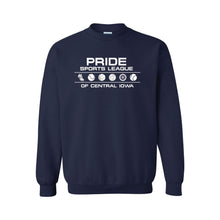 Load image into Gallery viewer, Pride Sports League White Imprint Crewneck Sweatshirt-Soft and Spun Apparel Orders
